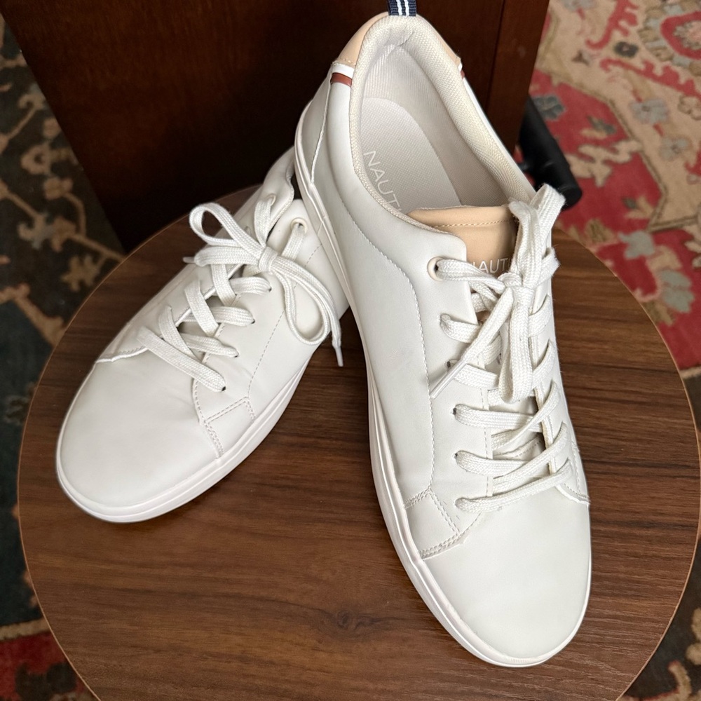 Nautica MENS lightweight Sneakers Off White Casual Shoe Size 12